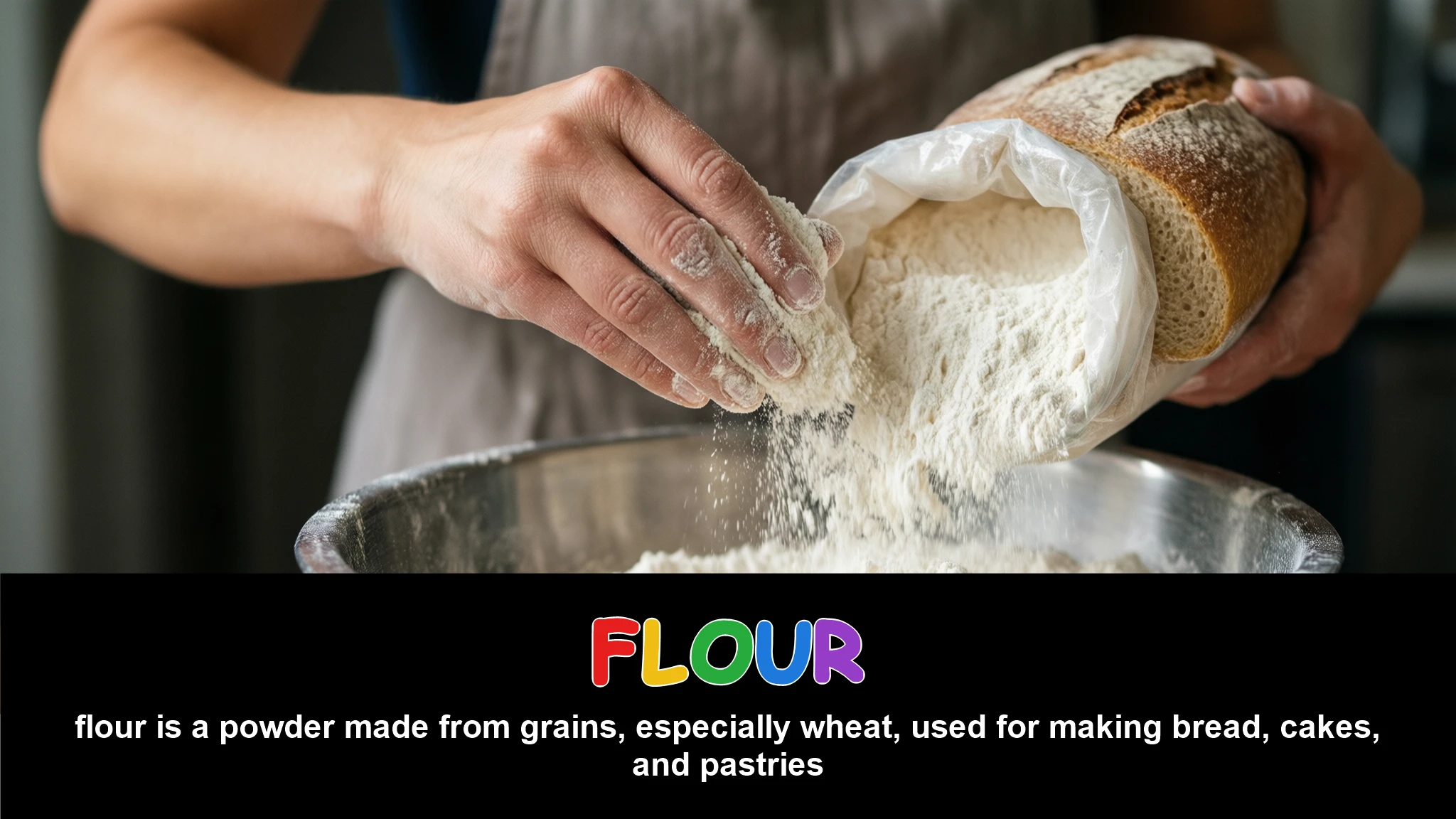 English Illustration for flour